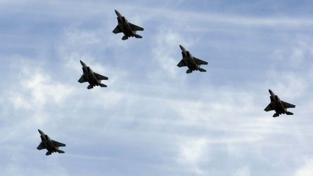 صورة توضيحية لطائرات F15 من سلاح الجو الاسرائيلي (بعدسة موشي شاي/ فلاش 90)