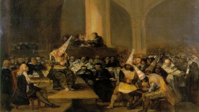 محاكم التفتيش, لوحة فنية للفنان الاسباني فرانسيسكو جويا. القرن التاسع عشر (photo credit: Wikimedia Commons/CC BY)
