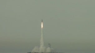 صاروخ سهم ٣ خلال اختبار (photo credit: CC BY-US Missile Defense Agency, Flickr)