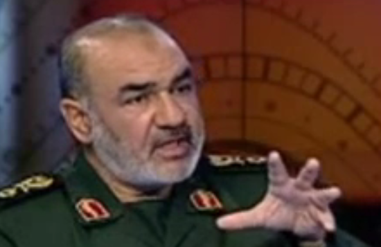 الجنرال الايراني سردار حسين سلامي (من شاشة اليوتوب)