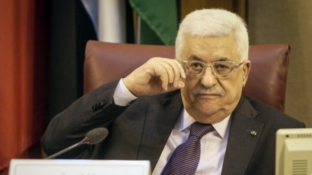رئيس السلطة الفلسطينية محمود عباس في لقاء الجامعة العربية ٩في القاهرة  ابريل ٢٠١٤ (محمد الشاهد/ أ ف ب)