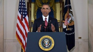 الرئيس الامريكي اثناء خطابه للامة 10 سبتمبر 2014   AFP/Saul Loeb, Pool