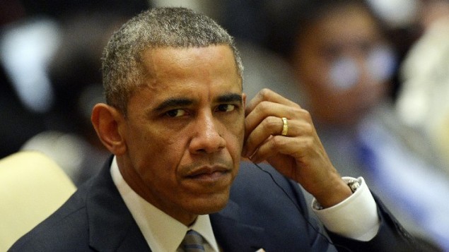 الرئيس الأمريكي باراك أوباما، 13 نوفمبر 2014 (AFP/Christophe ARCHAMBAULT)