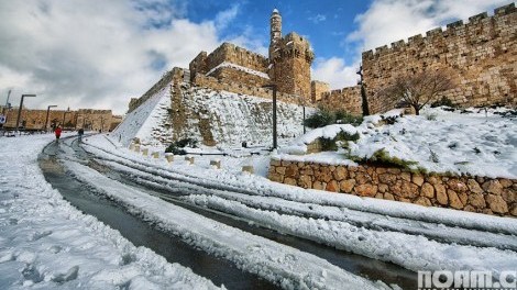 القدس مغطاة بالثلج (Noam Chen) القدس مغطاة بالثلج (Noam Chen)