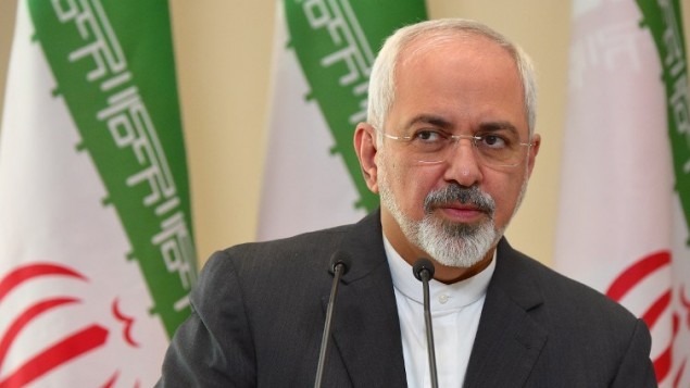 وزير الخارجية الإيراني محمد جواد ظريف، 17 فبراير 2015 (AFP/MAXIM MALINOVSKY)