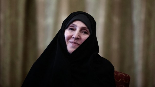 صورة ارشيف للناطقة باسم وزارة الخارجية الإيرانية مرضية افخم في طهران، 1 سبتمبر 2013 (BEHROUZ MEHRI / AFP)