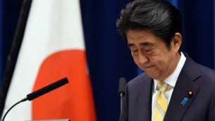 رئيس الوزراء الياباني شينزو ابي، 15 مايو 2015 (TOSHIFUMI KITAMURA / AFP)