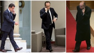صورة مركبة للرؤساء الفرنسيين نيكولا ساركوزي، فرانسوا هولاند وجاك شيراك (AFP)