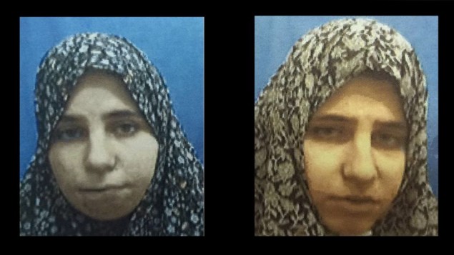 ديانا حويلة (يسار) وناديا حويلة، اخوات توأم من مدينة طول كرم الفلسطينية، اعتقلتهما قوات الامن الإسرائيلية في شهر ديسمبر 2015 لصناعة قنابل بهدف استخدامها في هجمات، كشف الشاباك في 25 يناير 2016 (Shin Bet)
