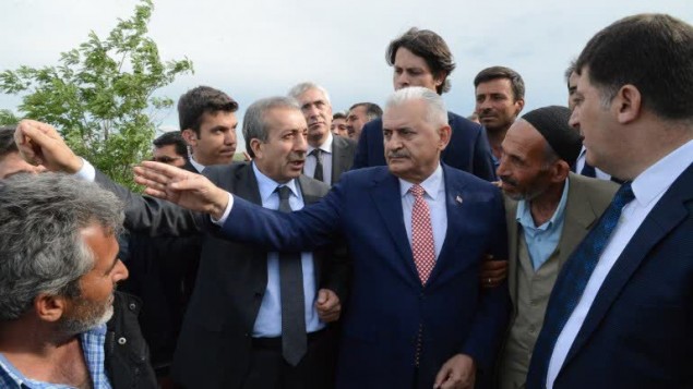 الرئيس المقبل للحكومة والحزب الحاكم في تركيا، وزير النقل بن علي يلديريم، 19 مايو 2015 (ILYAS AKENGIN / AFP)