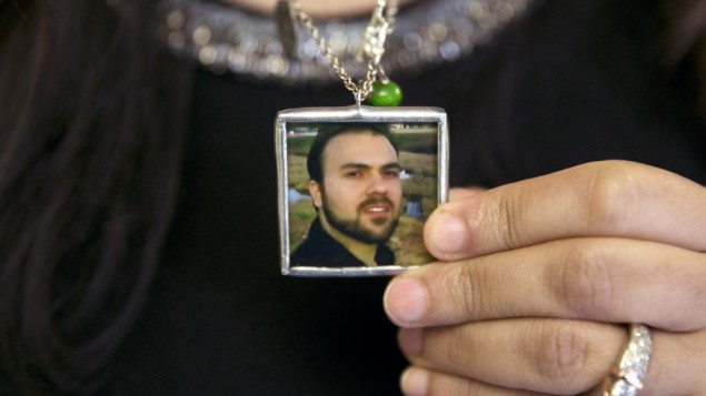 Naghmeh Abedini holds a necklace with a photograph of her husband, Saeed Abedini, on Capitol Hill in Washington, June 2, 2015 (AP Photo/Jacquelyn Martin, File) Naghmeh Abedini holds a necklace with a photograph of her husband, Saeed Abedini, on Capitol Hill in Washington, June 2, 2015 (AP Photo/Jacquelyn Martin, File)