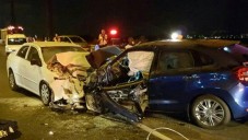 موقع حادث الطرق بين مركبتين بالقرب من مدينة حيفا، 10 سبتمبر، 2016. (نجمة داوود الحمراء)