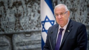 الرئيس الإسرائيلي رؤوفن ريفلين في منزل الرئيس في القدس، 14 سبتمبر 2016 (Yonatan Sindel/Flash90)