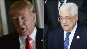 الرئيس الأمريكي دونالد ترامب في 3 فبراير، 2017 (من اليسار)؛ ورئيس السلطة الفلسطينية محمود عباس في 30 يناير، 2017.(Mandel Ngan/AFP; Zacharias Abubeker/AFP)