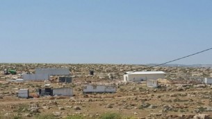 مستوطنة جديدة يتم بناؤها بالقرب من مستوطنة ادام، شرقي مدينة رام الله في الضفة الغربية، كما تظهر في صورة التُقطت في 19 أبريل، 2017. (courtesy/ Peace Now)