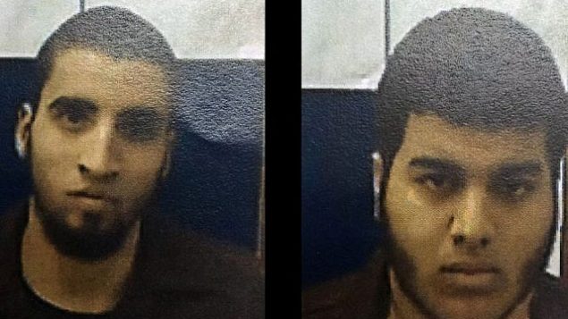 أحمد نبيل أحمد، يسار، وبهاء الدين زياد حسن مصاروة، يمين، اتهما بالتآمر لارتكاب جريمة، تم الكشف عنهم في 3 مارس / آذار 2016. (Shin Bet)