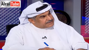 الكاتب الكويتي عبد الله الهدلق خلال مقابلة على قناة الرأي (YouTube screenshot)