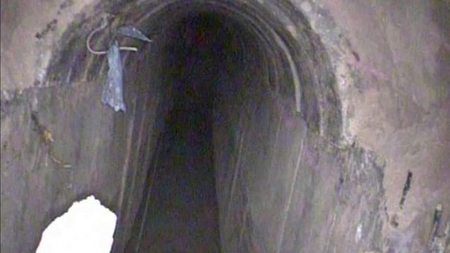 نفق هجومي لحركة ’حماس’ يمتد إلى داخل الأراض الإسرائيلية، قام الجيش الإسرائيلي بتدميره في 10 ديسمبر، 2017. (الجيش الإسرائيلي)