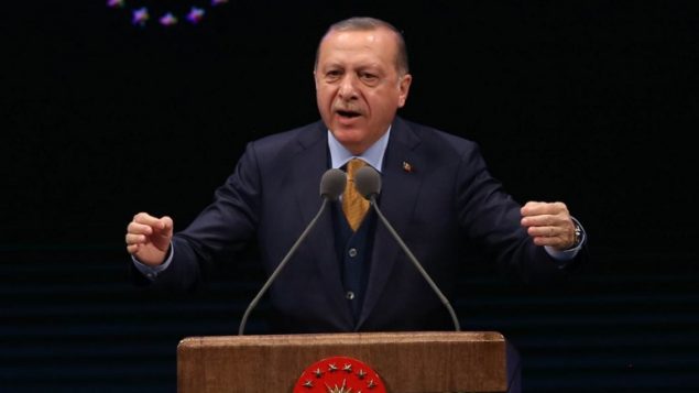 الرئيس التركي رجب طيب اردوغان يقدم خطاب في انقرة، 10 يناير 2018 (AFP/Adem Altan)