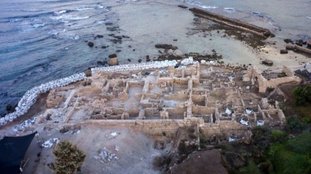 منظر جوي لحديقة قيسارية الوطنية. (Assaf Peretz/Israel Antiquities Authority) منظر جوي لحديقة قيسارية الوطنية. (Assaf Peretz/Israel Antiquities Authority)