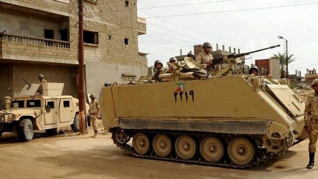 صورة للتوضيح: قوات الأمن المصرية في سيناء، يوليو، 2013. (Mohamed El-Sherbeny /AFP)