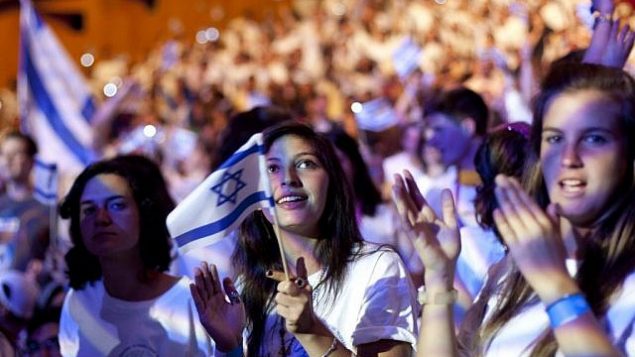 صورة توضيحية: يهود أمريكيين شباب مشاركين في حدث بيرثرايت في القدس. (Dudi Vaknin/Flash90)