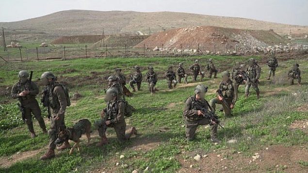 جنود في كتيبة القوات الخاصة في الجيش الإسرائيلي خلال تدريب واسع النطاق، نوفمبر 2018 (Israel Defense Forces)