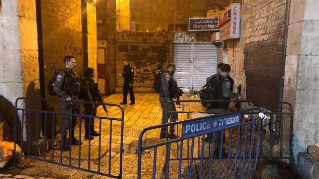 موقع هجوم الطعن في القدس، 13 ديسمبر، 2018.  (Police Spokesperson)