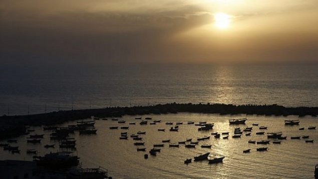 صورة لميناء الصيد في مدينة غزة، 5 مايو، 2019. 2019. (MOHAMMED ABED / AFP)