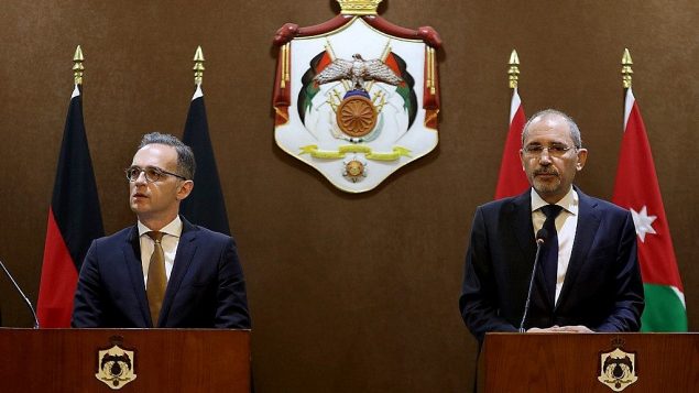 وزير الخارجية الالماني هايكو ماس يلتقي بنظيره الاردني ايمن الصفد في عمان، 9 يونيو 2019 (Khalil MAZRAAWI / AFP) وزير الخارجية الالماني هايكو ماس يلتقي بنظيره الاردني ايمن الصفد في عمان، 9 يونيو 2019 (Khalil MAZRAAWI / AFP)