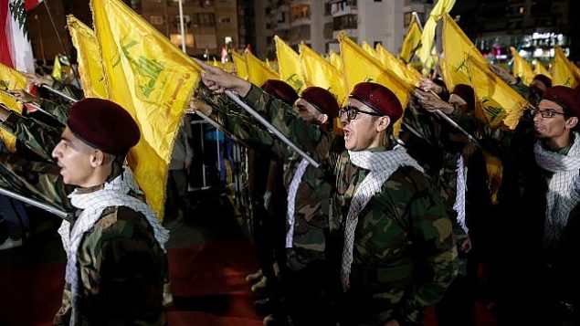 داعمو حزب الله خلال مظاهرة بمناسبة يوم القدس في بيروت، 31 مايو 2019 (AP Photo/Hassan Ammar)
