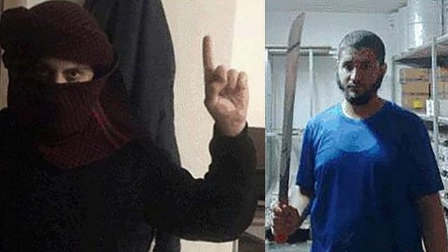 أمين ياسين، يسار، وعلي عرموش، يمين، الذان قُدمت ضدهما لائحتي اتهام لانضمامهما إلى تنظيم ’الدولة الإسلامية’، في 22 أغسطس، 2019. (Shin Bet)