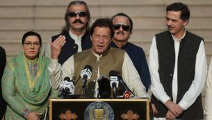 رئيس الوزراء الباكستاني عمران خان في اسلاماباد، 11 اكتوبر 2019 (AAMIR QURESHI / AFP)