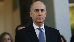 السفير الأردني في إسرائيل غسان المجالي في حفل للسفراء الجدد في مقر الرئيس في القدس، 8 نوفمبر 2018. (Yonatan Sindel / Flash90)