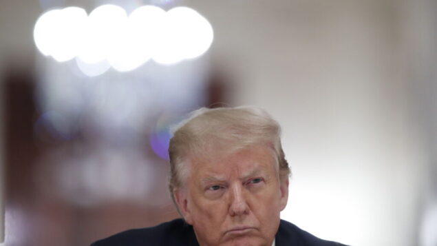 الرئيس الأمريكي دونالد ترامب خلال حدث في الغرفة الشرقية بالبيت الأبيض، 7 يوليو 2020 (AP Photo / Alex Brandon)