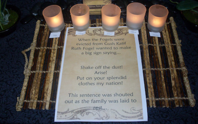 The community paid tribute to the five members of the Fogel family that were murdered.