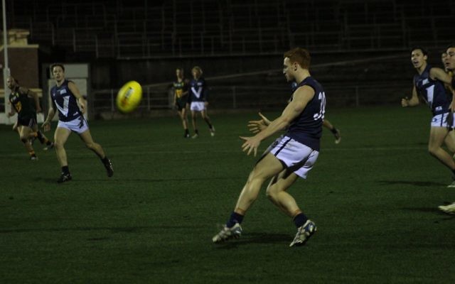 AJAX’s Josh Ludski in action for the VAFA side. Photo: Michael Ludski
