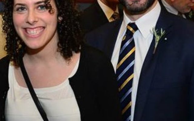 Rabbi Ben Elton (right) with his fiancé Hinda.