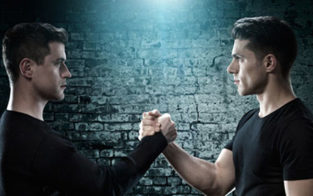 Josh Piterman (right) and Matt Edwards star in the musical Blood Brothers.