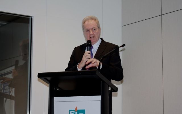 Paul Sheehan addressing the NSW Jewish Board of Deputies' AGM last Tuesday. Photo: Gareth Narunsky