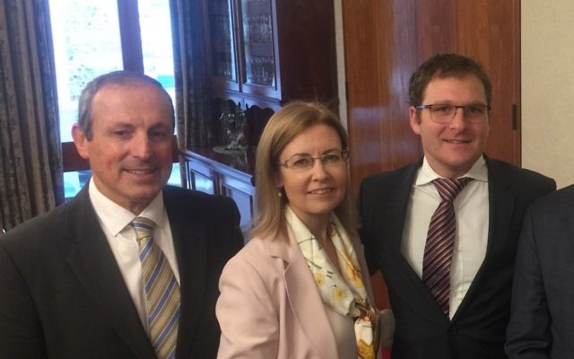 NSW Attorney-General Gabrielle Upton with Vic Alhadeff (on left) and Jeremy Spinak.