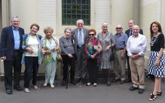 SJM CEO Norman Seligman (left) with the Holocaust survivor guides and Rony Bognar (right). SJM CEO Norman Seligman (left) with the Holocaust survivor guides and Rony Bognar (right).