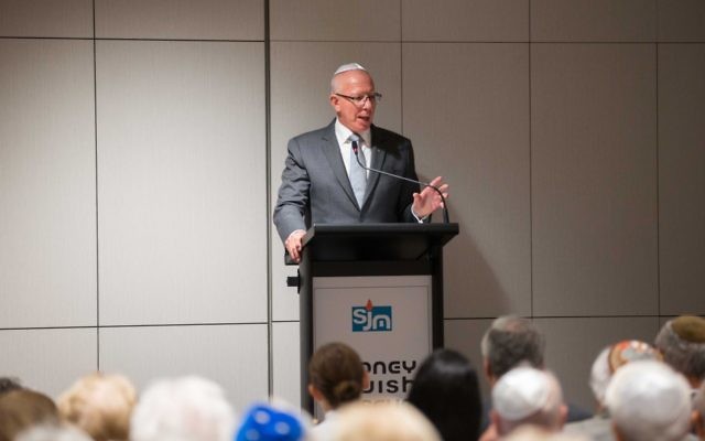 David Hurley addressing the commemoration. Photo: Katherine Griffiths.