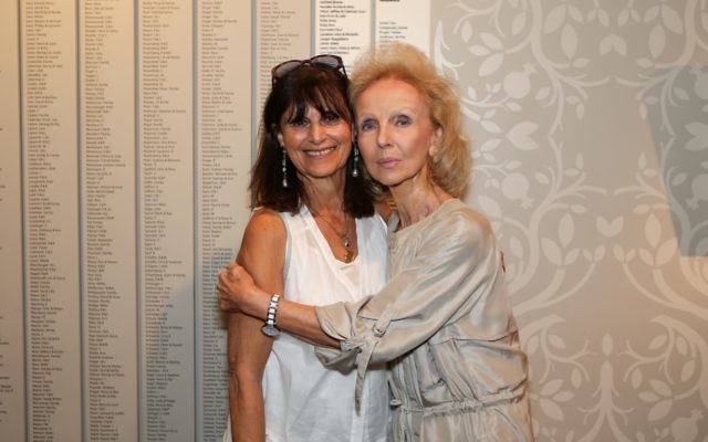 Anne Slade (left) with Anne Skurray at the exhibition’s launch last month.