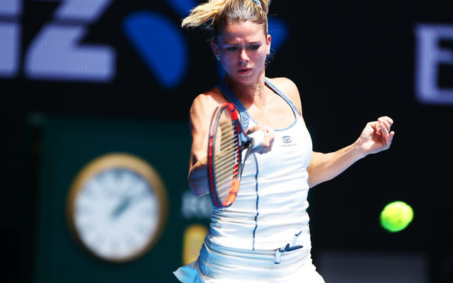 18-1-16. Australian Open 2016. Womens singles round 1. Serena Williams def Camila Giorgi 6-4 7-5. Photo: Peter Haskin