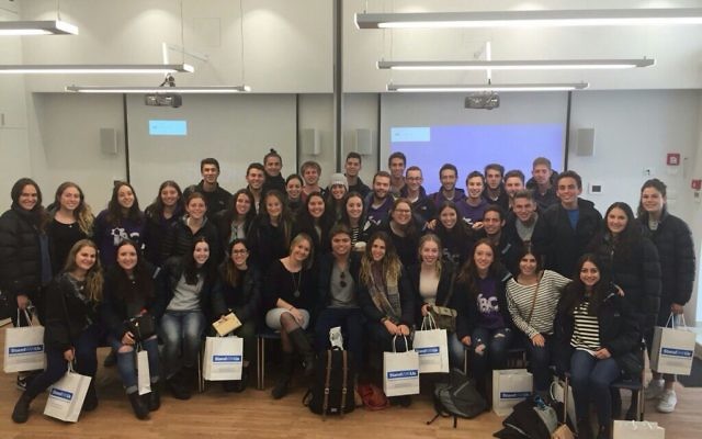 Australian students in Israel at a StandWithUs event. Australian students in Israel at a StandWithUs event.