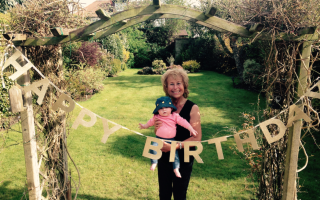 Sharon Berger and with of her grandchildren