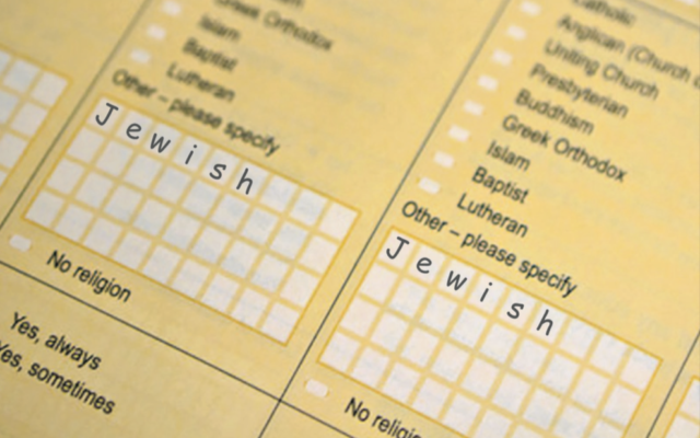 The number of Jews on the Australian census has dropped.