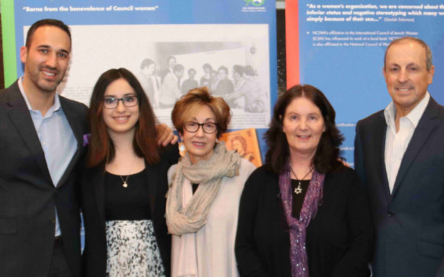 Alex Ryvchin, Samantha Khavin, Victoria Nadel, Julie Nathan and Vic Alhadeff. Photo: Wendy Bookatz.