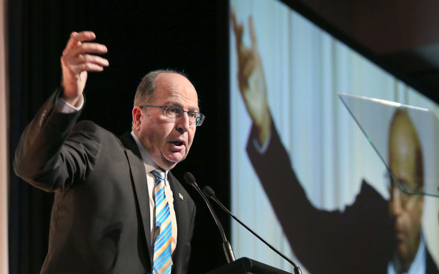 Moshe Ya'alon speaking at the WIZO/The Joint major fundraising dinner in Sydney on August 24. Photo: Noel Kessel. Moshe Ya'alon speaking at the WIZO/The Joint major fundraising dinner in Sydney on August 24. Photo: Noel Kessel.